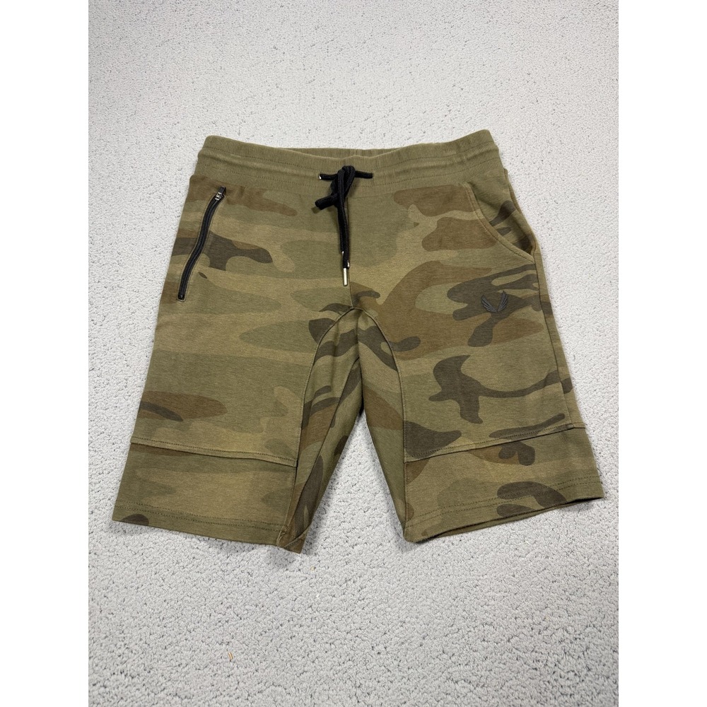 ASRV Aesthetic Revolution Shorts Mens M Green Camo Sweat 10 Inseam Gym Athletic